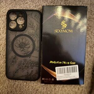 Black Floral iPhone 14 Pro Max Case